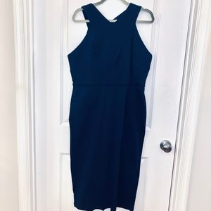 Navy Marycrafts Sleevess Midi Cocktail Dress